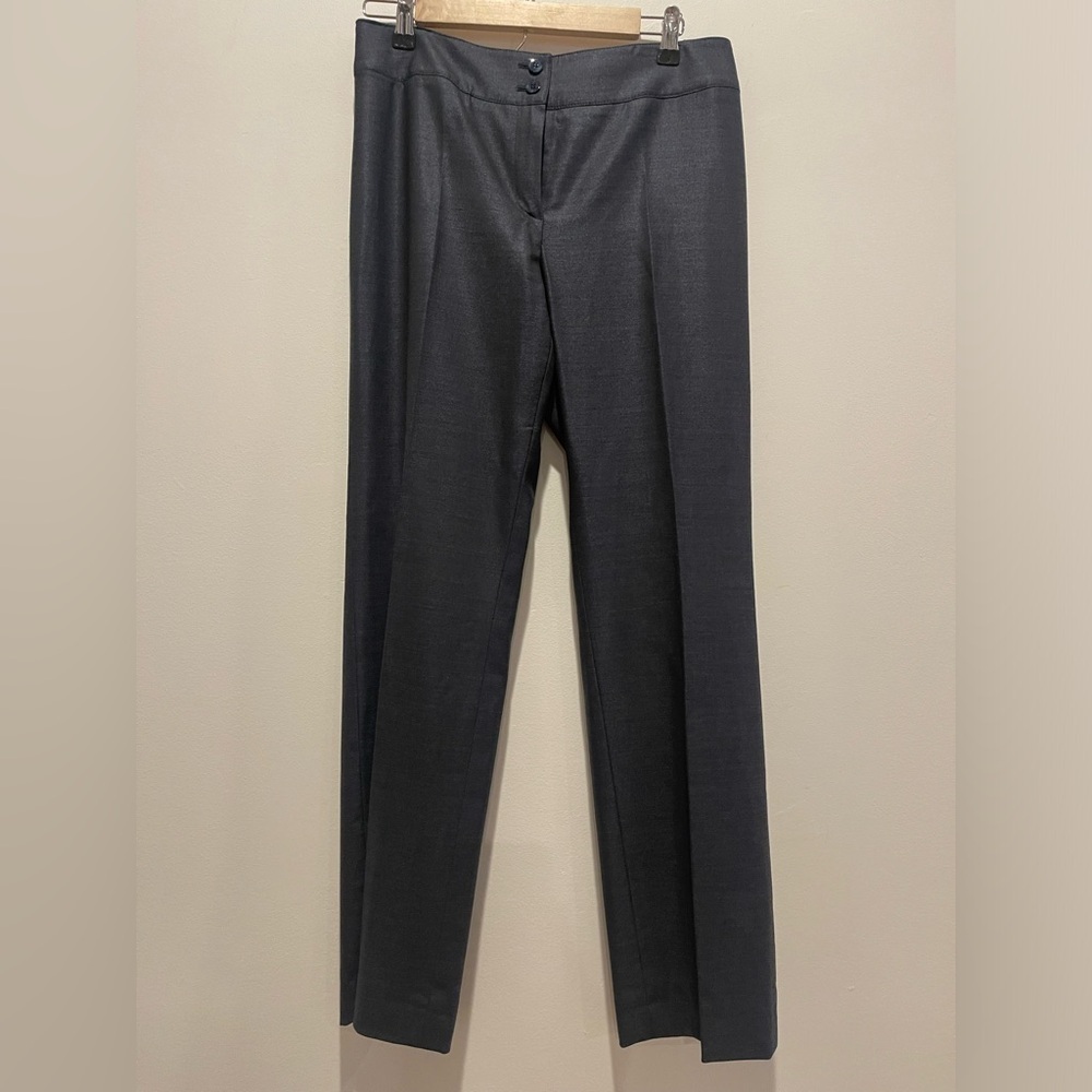 Armani Collezioni Navy Straight Leg Dress Pants